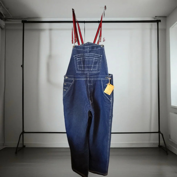 NWT Women's Comfortable Stretch Casual Jumpsuit Denim Pants Overalls - Picture 4 of 5